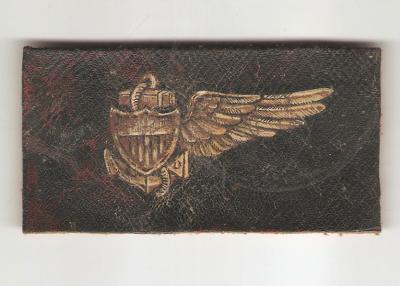 WWII USN Navy Balloon Pilot Wing Leather