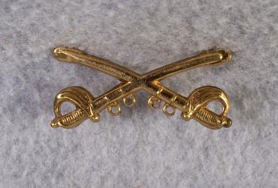 WWII Army Officer Cavalry Collar Pin Snowflake