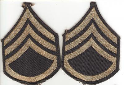 WWII Staff Sergeant Rank Patches Bevo