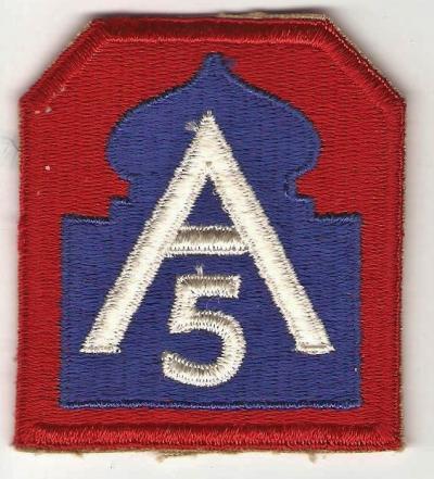 Items For SALE Area-- WWII Patch 5th Army