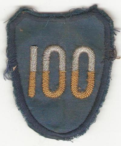WWII 100th Division Patch Theater Made