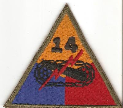 WWII 14th Armored Division Patch Variant