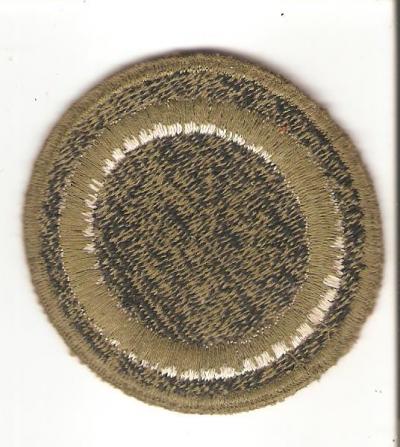 WWII 1st Corps Patch Green Back