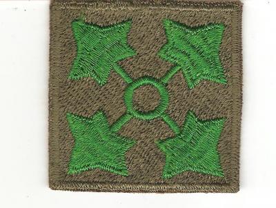 WWII Patch 4th Division 