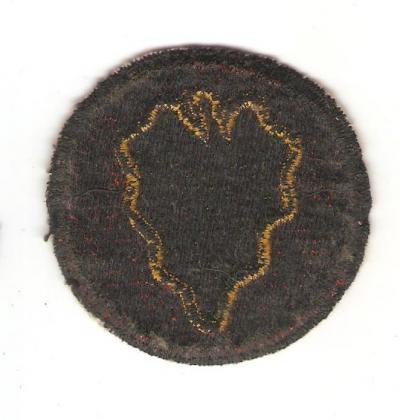 WWII 24th Division Black Back Patch