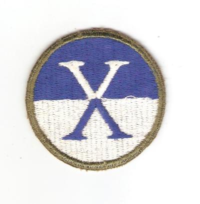 WWII 10th Corps Patch Variant