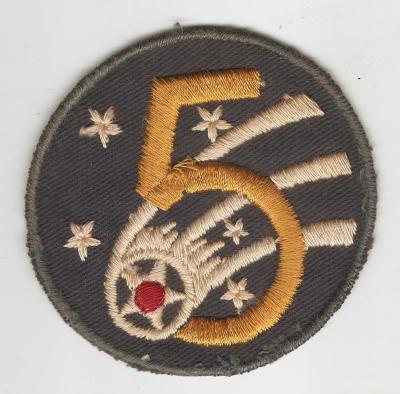 WWII Patch 5th AAF Theater Made 