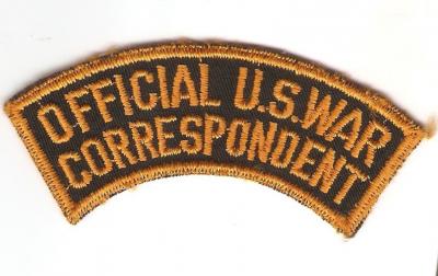 Official US War Correspondent Patch