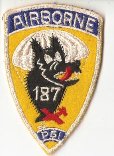 SOLD Archive Area-- WWII 187th Airborne Infantry Regiment Patch