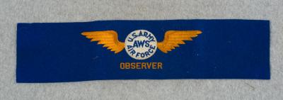 WWII USAAF AWS Observer Blue Wool Armband