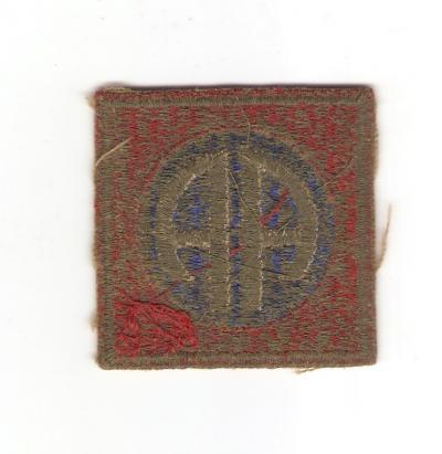 WWII 82nd Airborne Division Green Back Patch