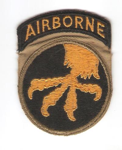 WWII 17th Airborne Division Patch Attached Tab