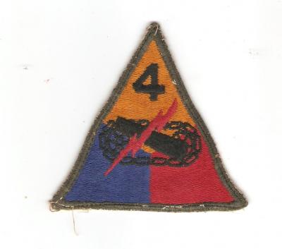WWII 4th Armored Division Patch