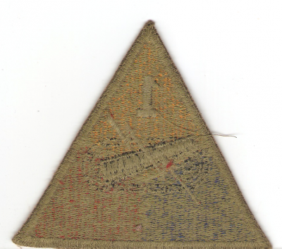 Items For SALE Area-- WWII 1st Armored Division Patch Green Back