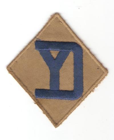 WWII 26th Infantry Division Patch Khaki Twill