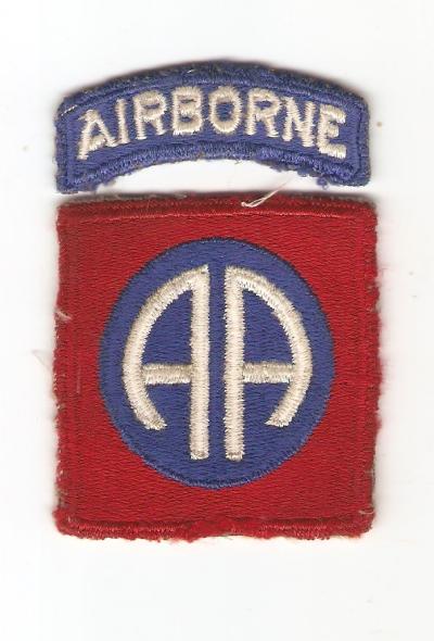 WWII 82nd Airborne Division Patch & Tab