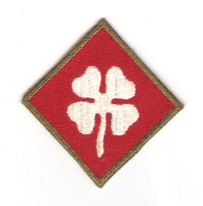 WWII 4th Army Patch Green Edge