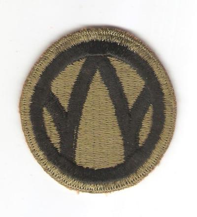 WWII 89th Infantry Division Patch White Back-