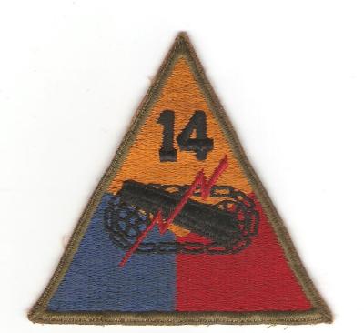 WWII 14th Armored Division Patch