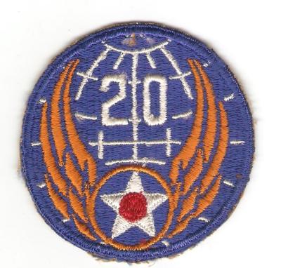 WWII 20th AAF Patch