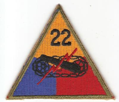 WWII Patch 22nd Armored Division