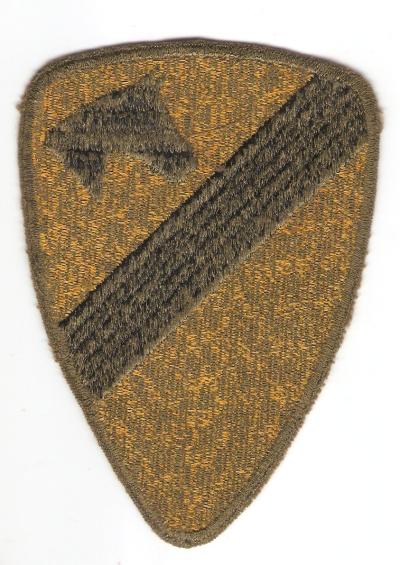 WWII Patch 1st Cavalry Division Green Back