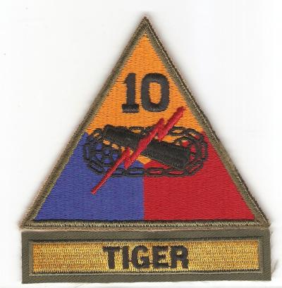 WWII 10th Armored Division Patch & Tab