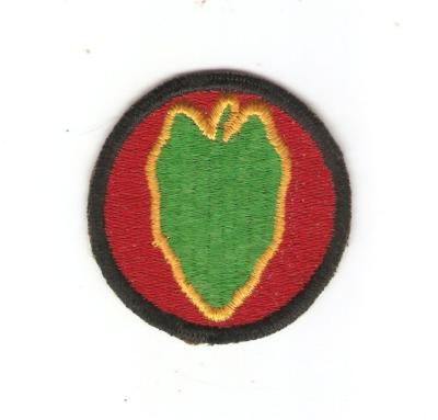 WWII 24th Infantry Division Patch Theater Made