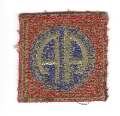 WWII 82nd Airborne Division Green Back Patch