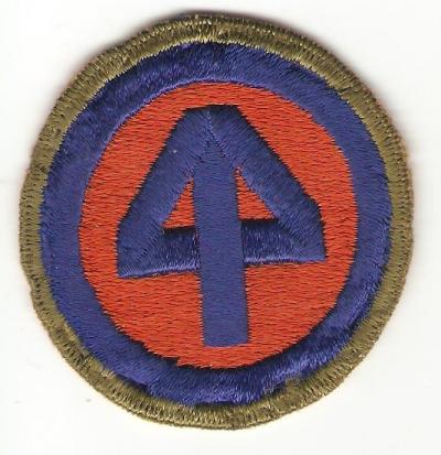 WWII 44th Infantry Division Infantry Patch OD Edge