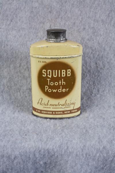WWII era Squibb Tooth Powder Tin