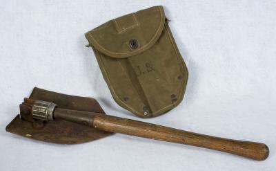 WWII US Army Folding Shovel E-tool Ames 1945