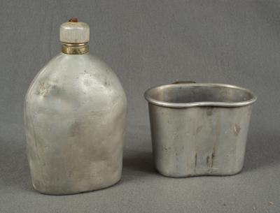 WWII Aluminum Canteen and Cup Set 1942