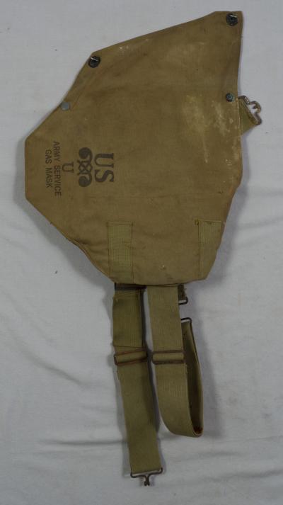 WWII Army Service Gas Mask Carry Bag 