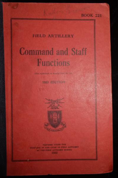 Manual Field Artillery Command & Staff