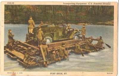 WWII Postcard Ft Knox KY Scout Car