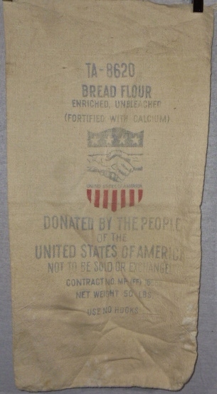 WWII Lend Lease Donation Flour Sack