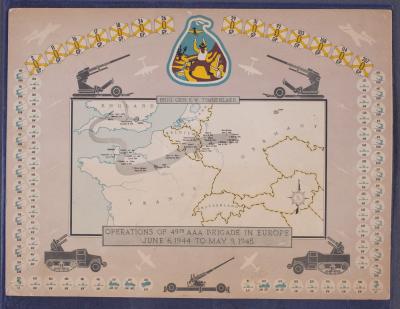 WWII 49th AAA Brigade Operations Poster
