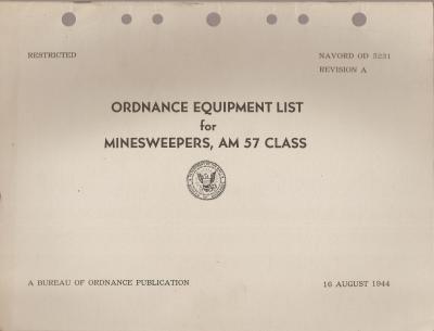 Manual USN Minesweepers AM 57 Class