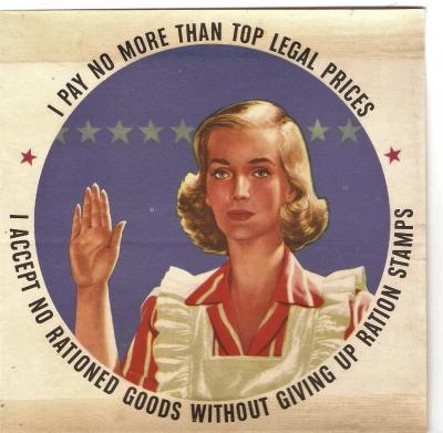 WWII War Ration Pledge Mini Poster