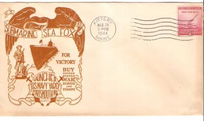 USS Sea Fox 402 Submarine Envelope 1944