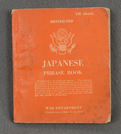WWII Manual TM 30-611 Japanese Phrase Book