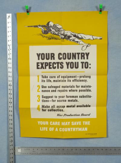 WWII Poster Your Country Expects You To 1942