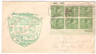 Air Service Ozarks Joplin Missouri Envelope 1944