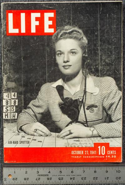 Life Magazine Air Raid Spotter October 27, 1941