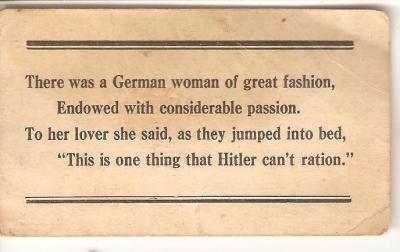 WWII Anti Hitler Calling Card