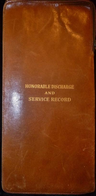 WWII Honorable Discharge Leather Folder