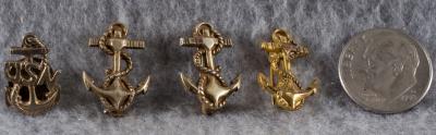 WWII era Four Sweetheart USN Navy Pins