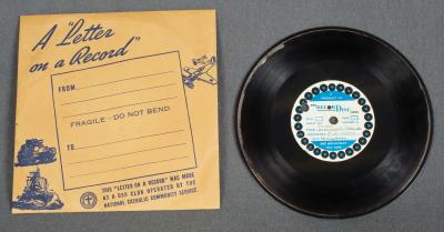 WWII USO Letter on a Record 