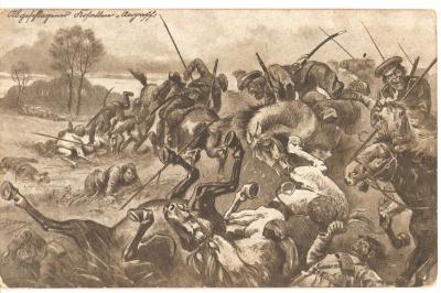 WWI German Postcard Cavalry Charge